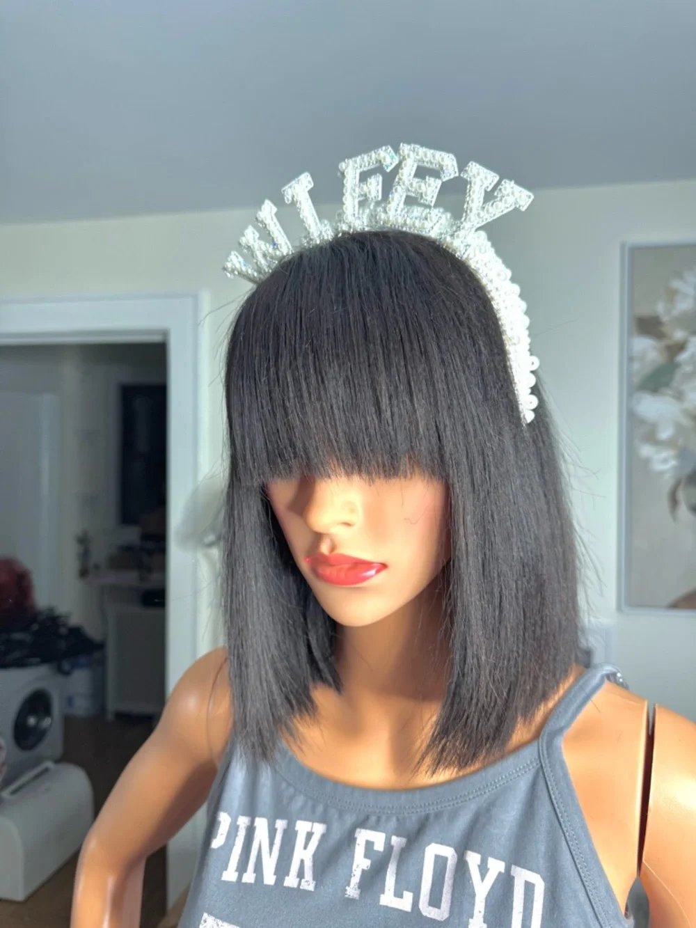 Rhinestone 'and Pearl Wifey'‎ Headband - Silver NWOT